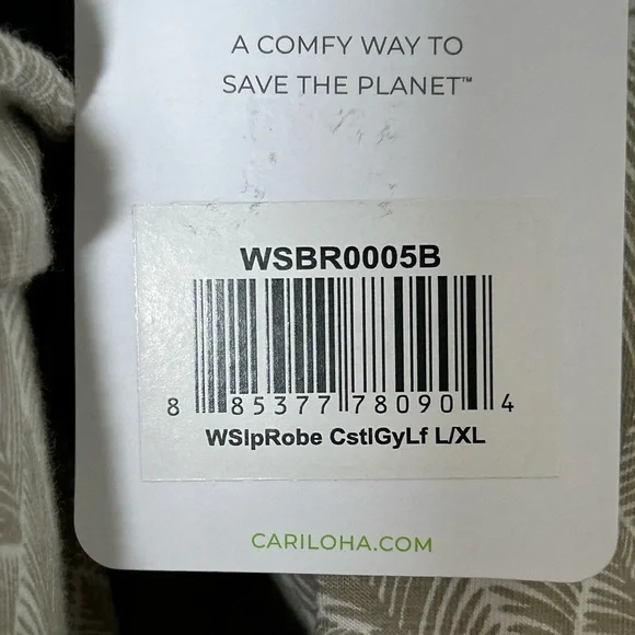 Cariloha Robe Womens Size L/XL Floral Tropical Soft Bamboo Blend Stretch Belted - Picture 5 of 9